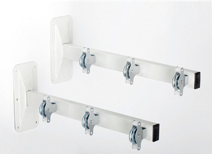 Tendederos de pared con poleas. Mod. Blanco.